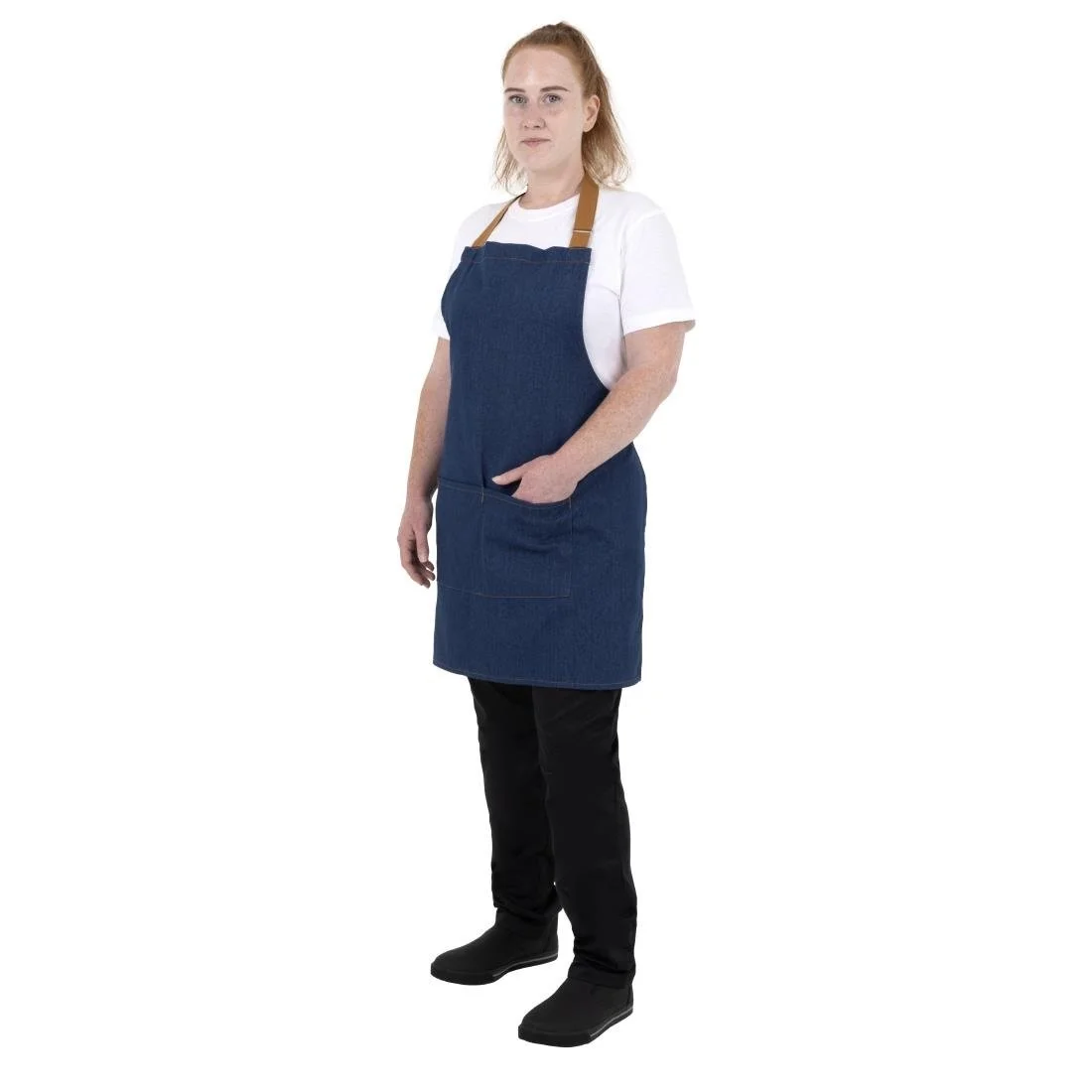 Southside Denim Short Bib Apron Blue - Image 10