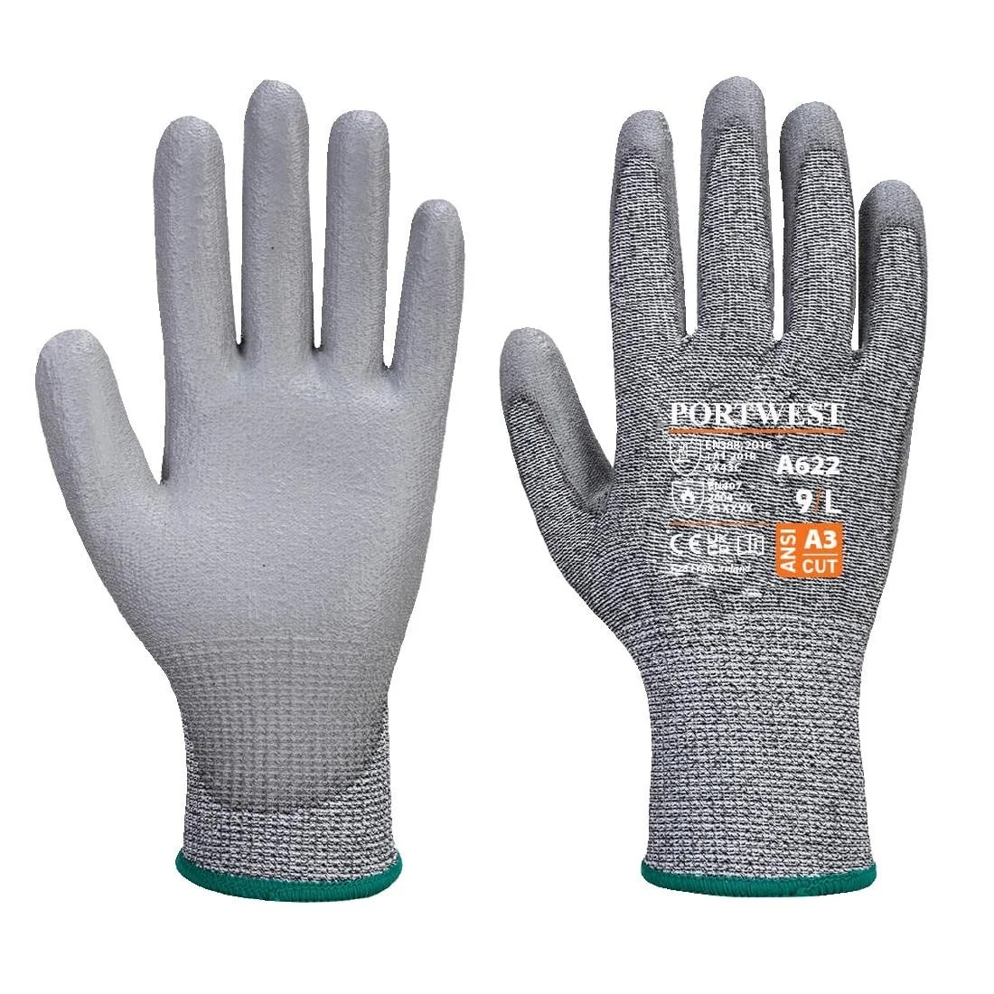 Portwest Grey Cut C13 PU Glove - Image 2