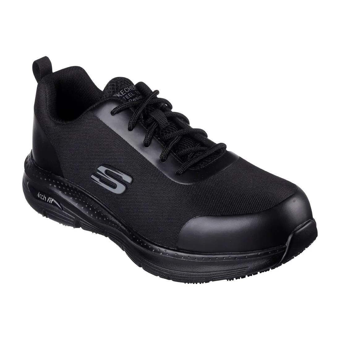 Skechers Ringstap Arch Fit Safety Trainers Black - Image 1