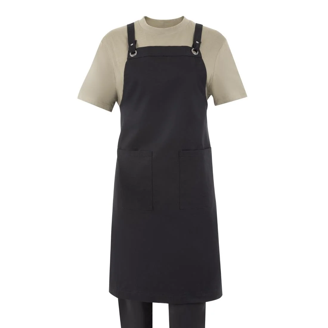 Southside Cotton Canvas Bib Apron Black - Image 1