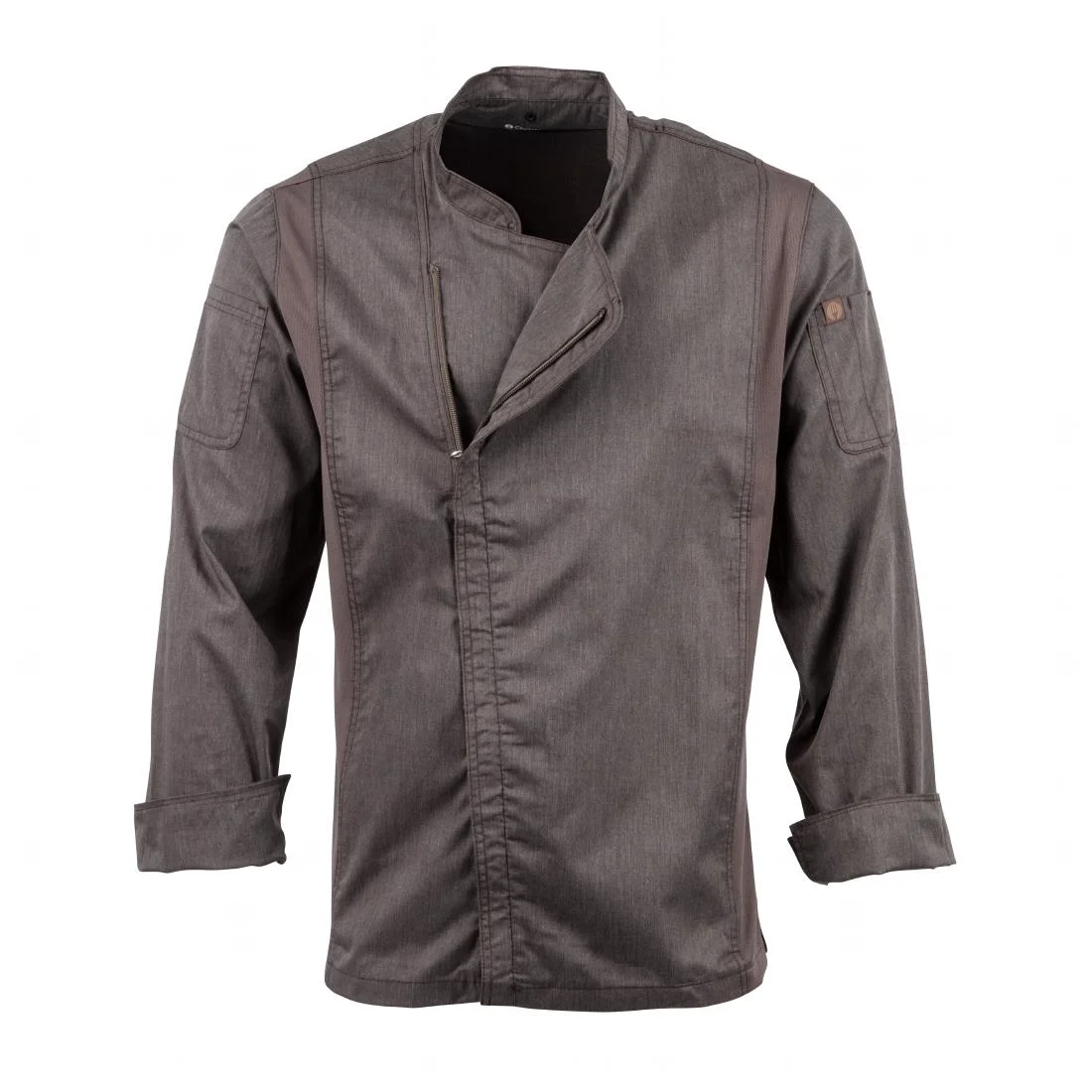 Chef Works Hartford Unisex Chef Jacket Graphite - Image 1