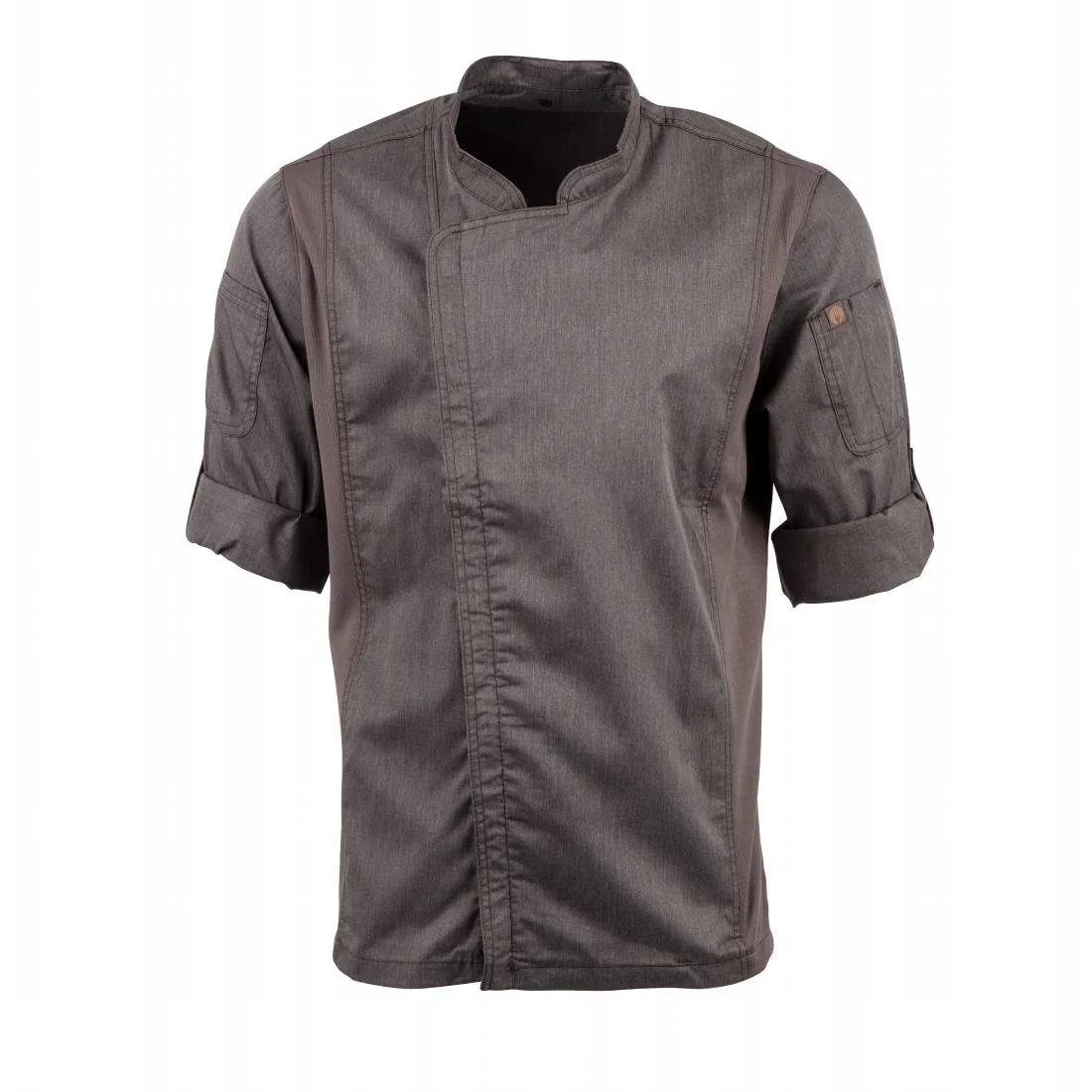Chef Works Hartford Unisex Chef Jacket Graphite - Image 9