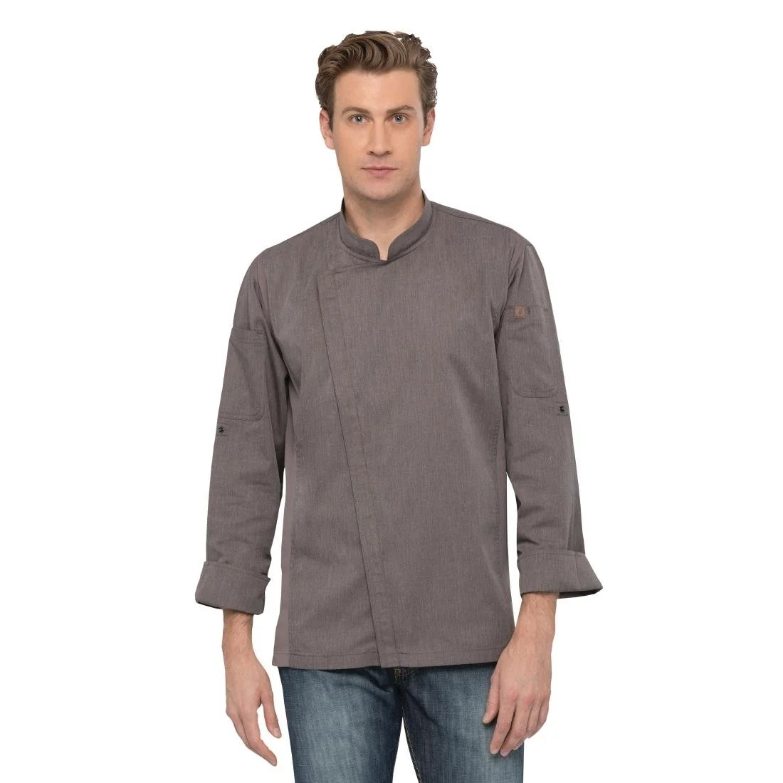 Chef Works Hartford Unisex Chef Jacket Graphite - Image 14