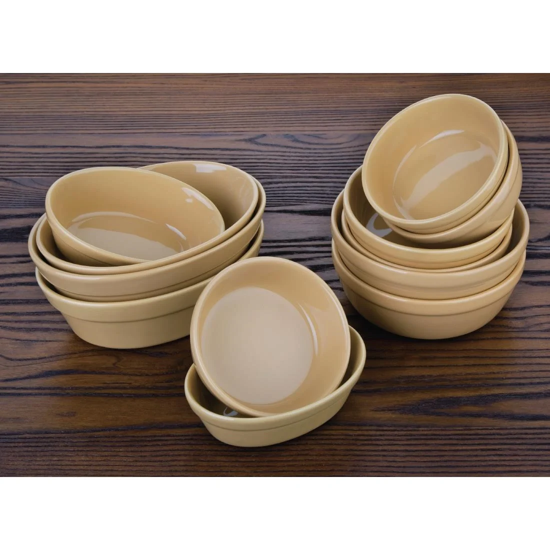 Olympia Stoneware Oval Pie Bowls 145 x 104mm