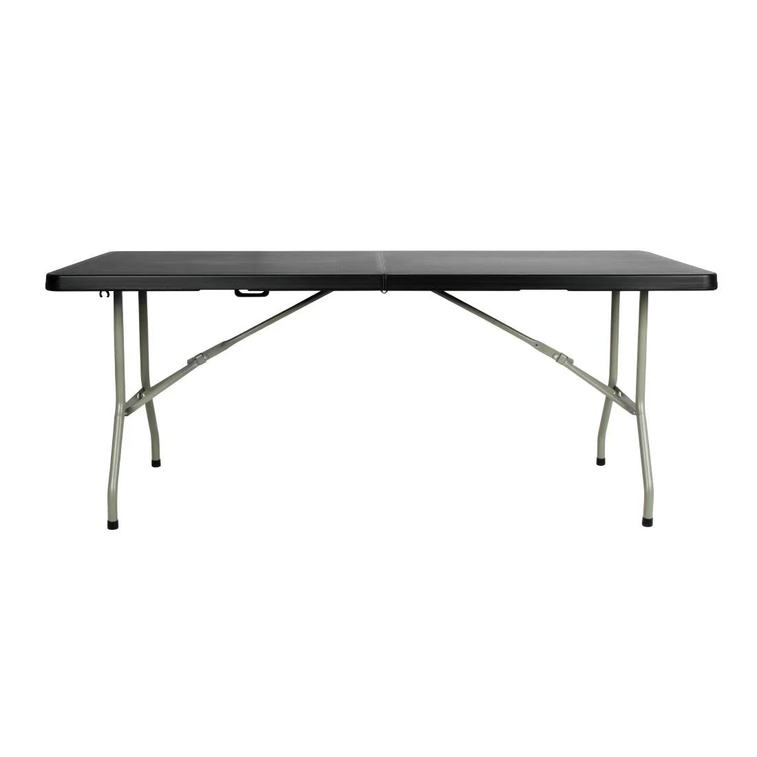 Bolero Rectangular Centre Folding Table 6ft Black - Image 1