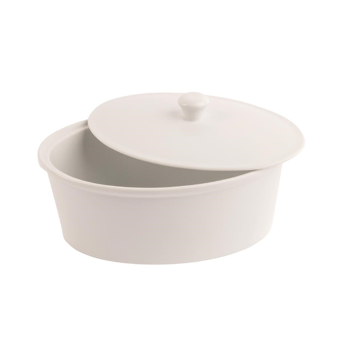 Olympia Whiteware Oval Casserole Dish 2.2Ltr
