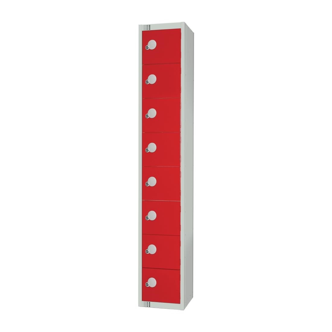 Elite Eight Door Manual Combination Locker Locker Red