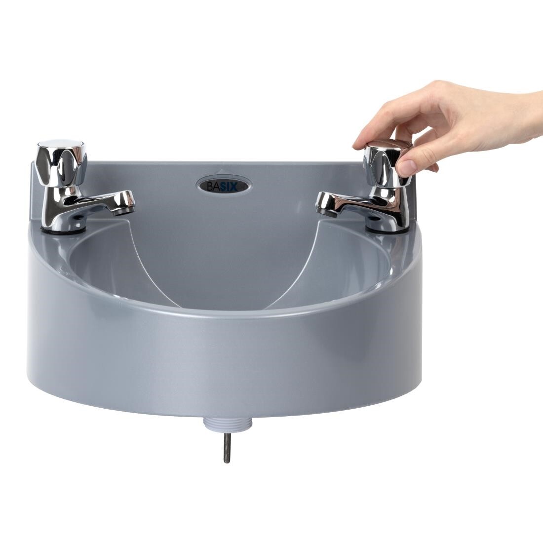 Basix Polycarbonate Wash Hand Basin Grey