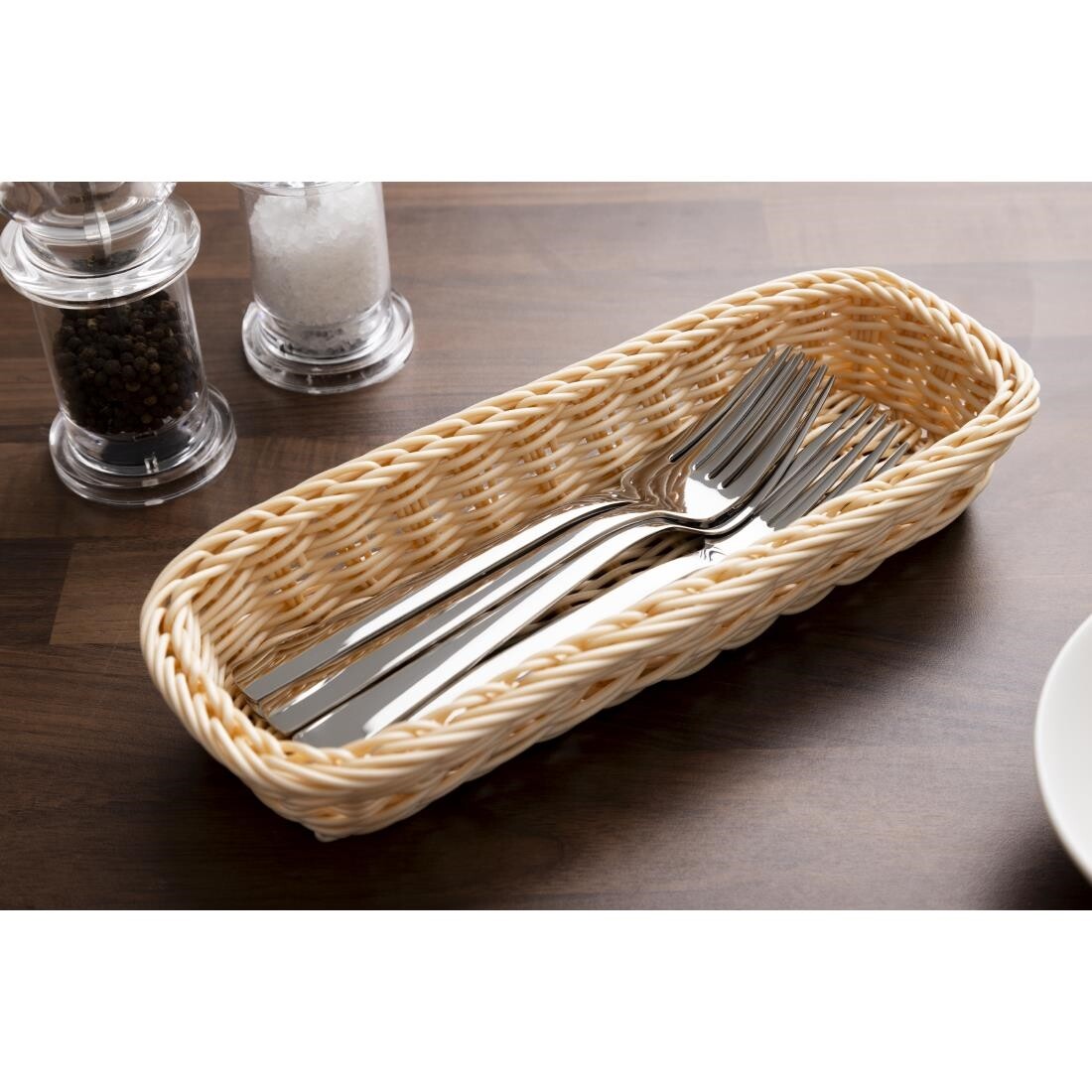 APS Polypropylene Rectangular Rattan Basket