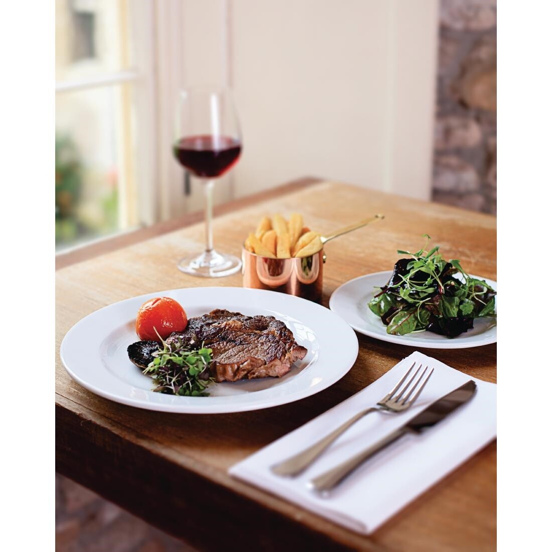 Royal Porcelain Classic White Wide Rim Plates 280mm