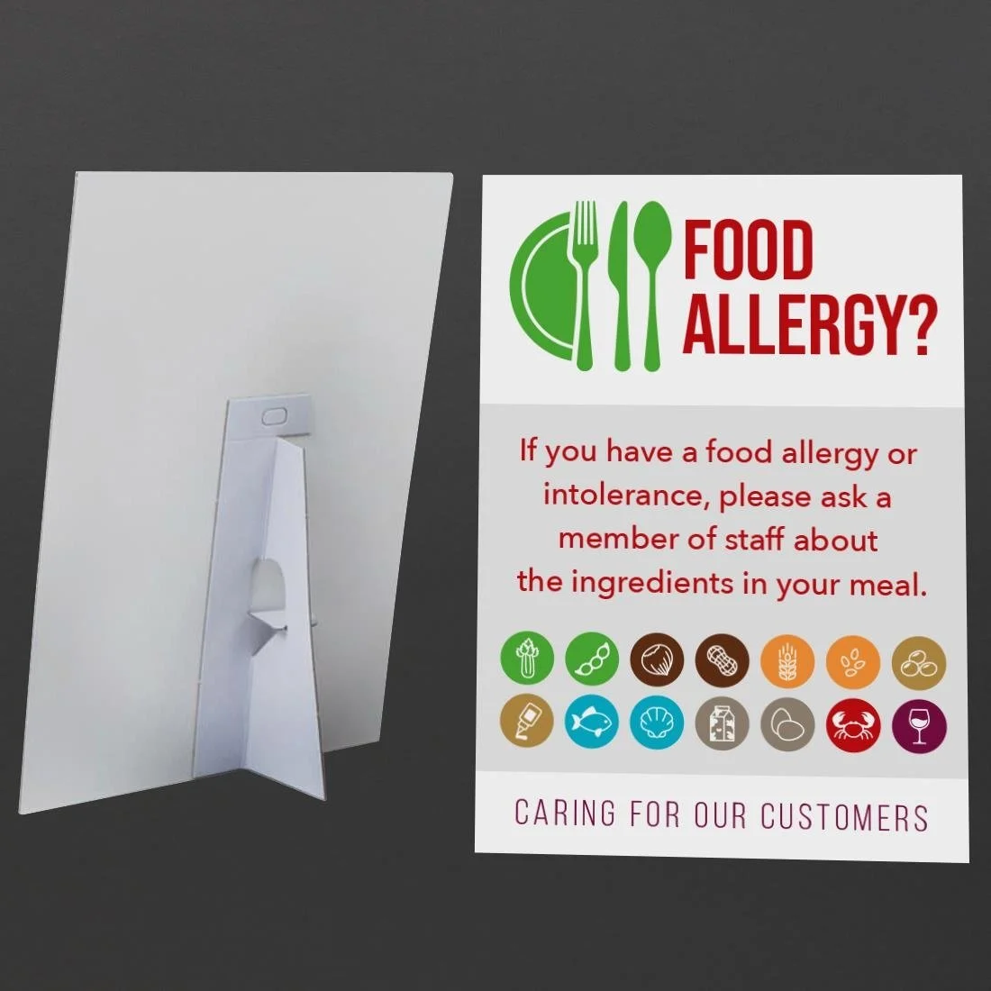 Customer Allergen Symbols & Ingredients Awareness Pub & Cafe Notice (2 x Display Options) - Image 1