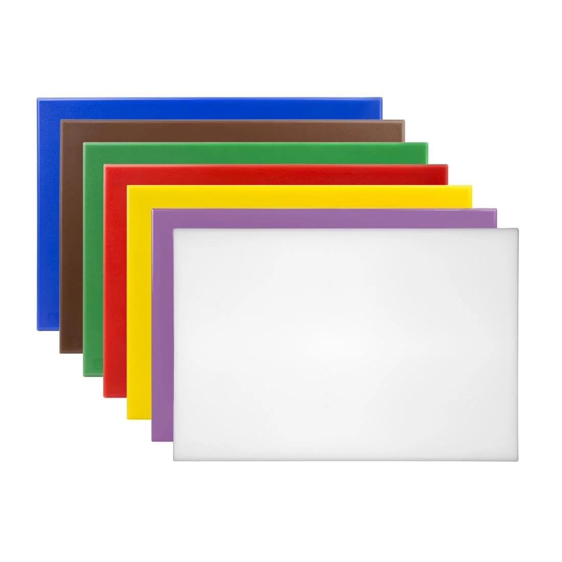 Hygiplas High Density Antibacterial 7-Piece Chopping Board Set 450x305x10mm - Image 1