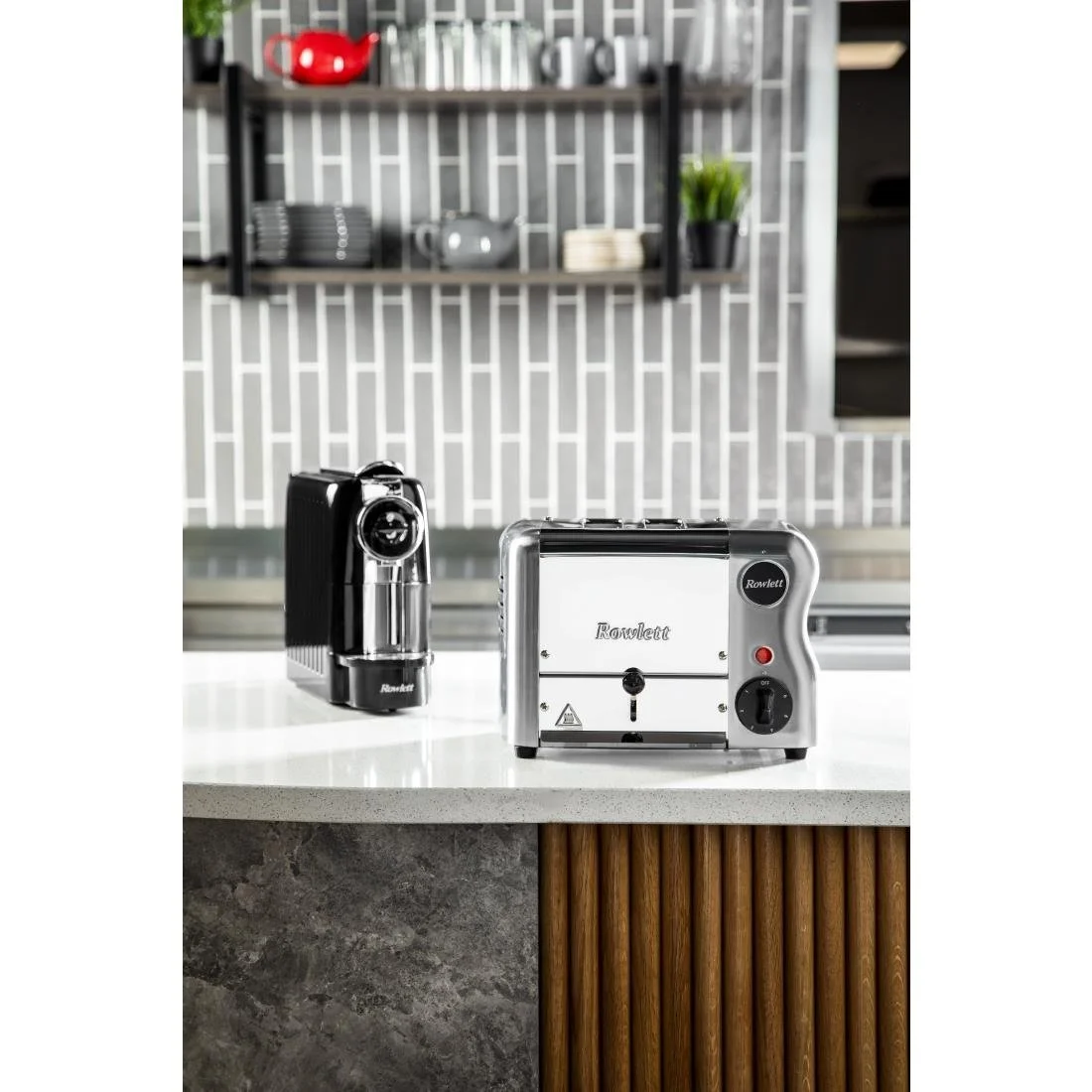 Rowlett Esprit 2 Slot Toaster Chrome w/2 x Additional Elements & Sandwich Cage - Image 2