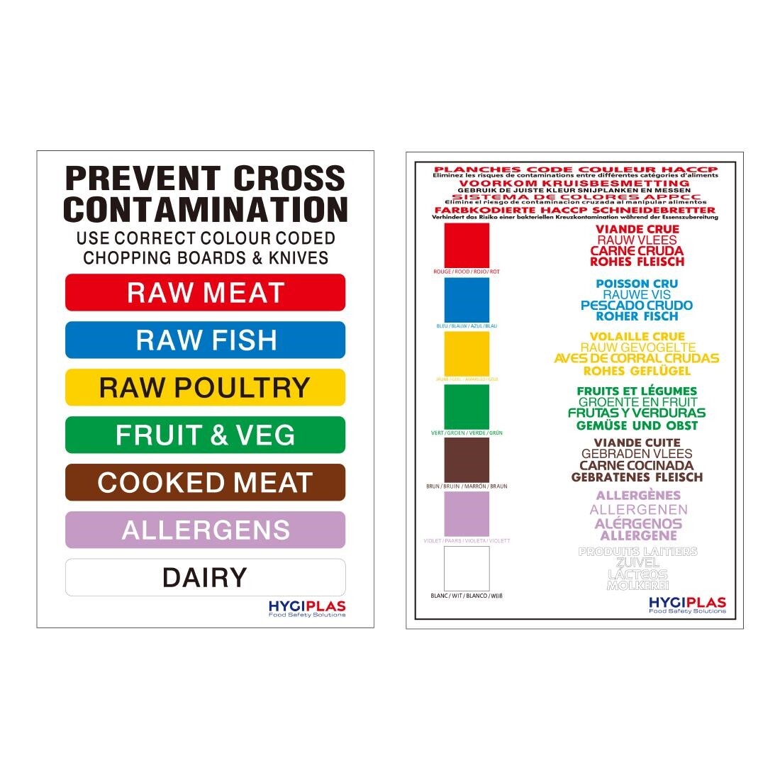 Hygiplas Standard High Density Chopping Board Set