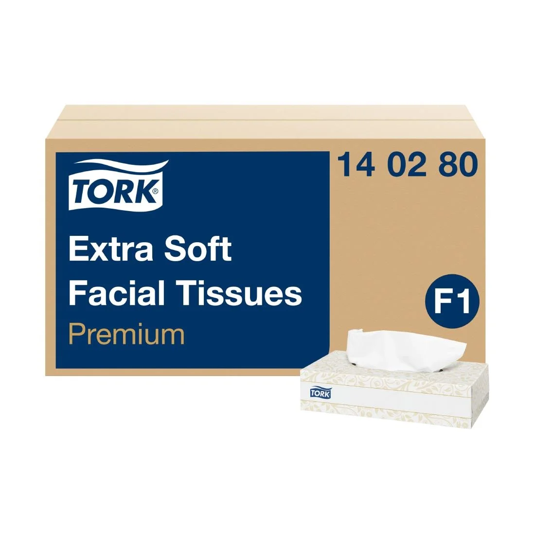 Tork Soft Facial Tissues White F1 (30 Pack) - Image 1