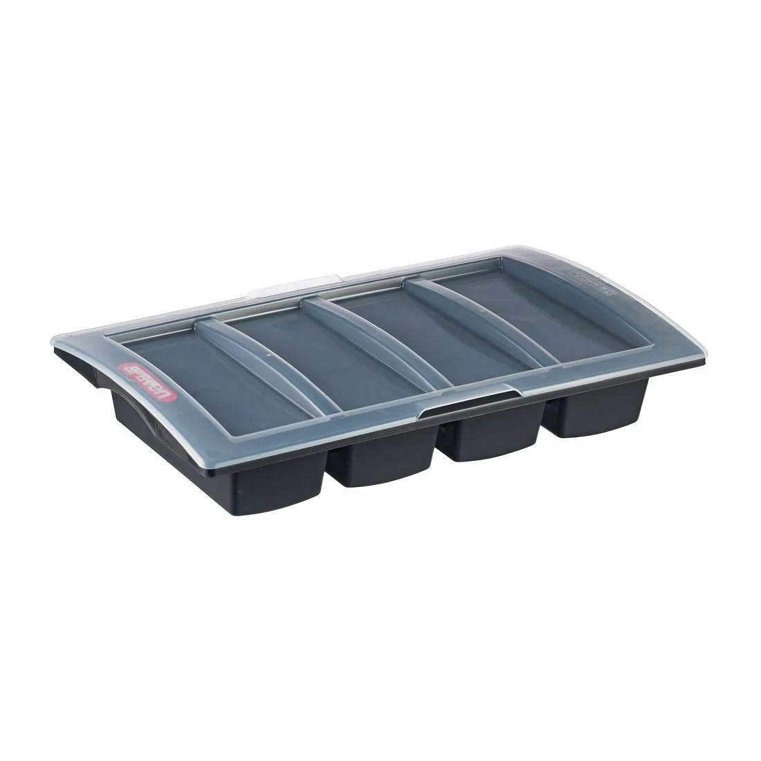 Araven Cutlery Tray with Lid Dark Grey - Image 1
