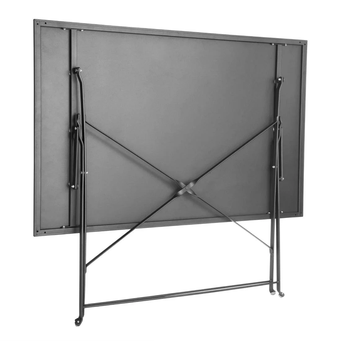 Bolero Perth Black Pavement Style Folding Table Rectangular 1100x700mm - Image 4