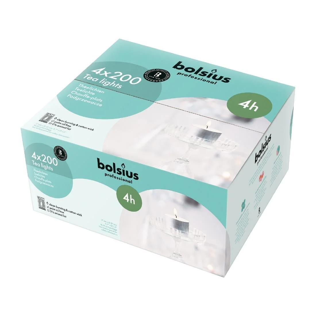 Bolsius Professional 4 Hour Tealights (200 Pack) - Image 2