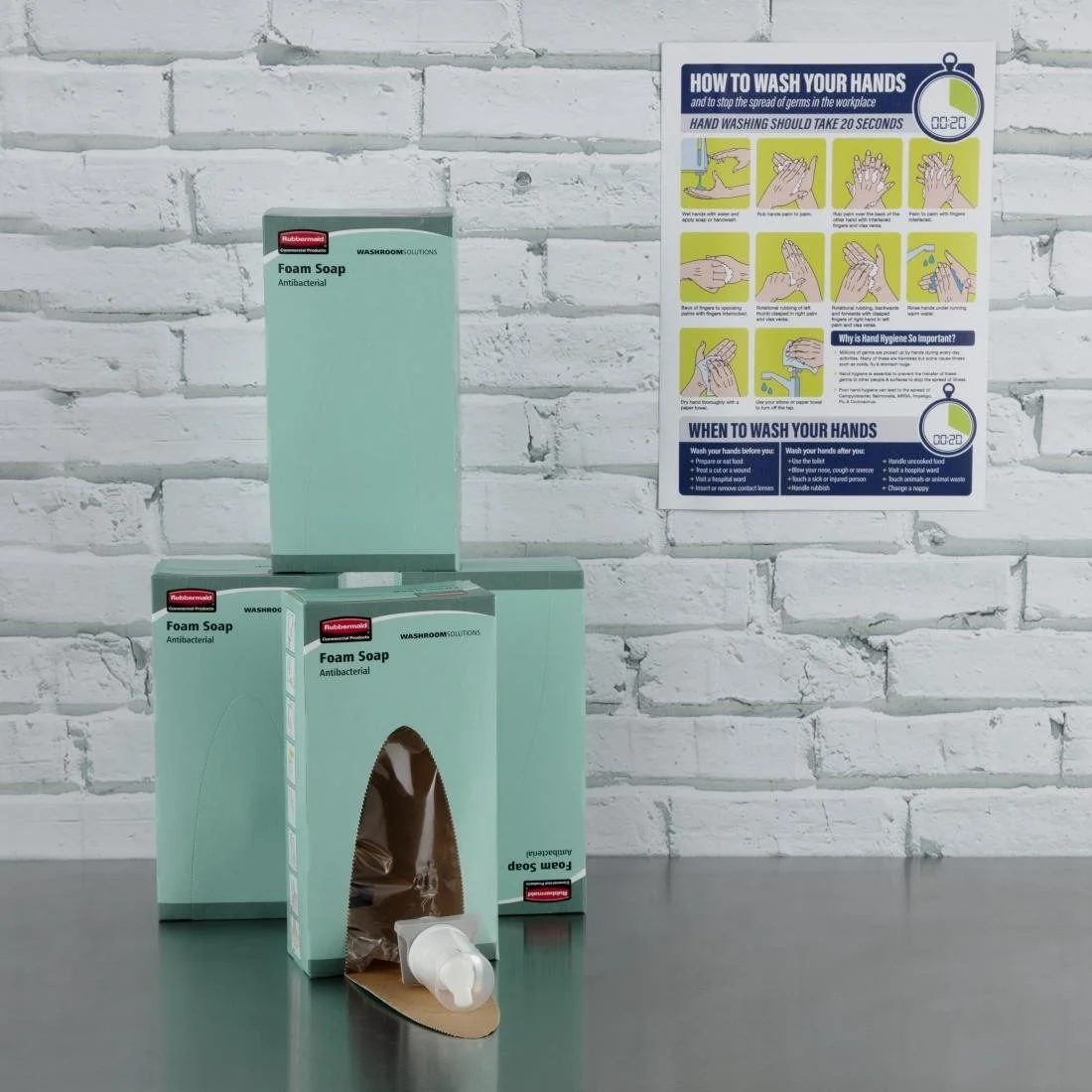 How To Wash Your Hands Sign A4 Self-Adhesive - Image 2