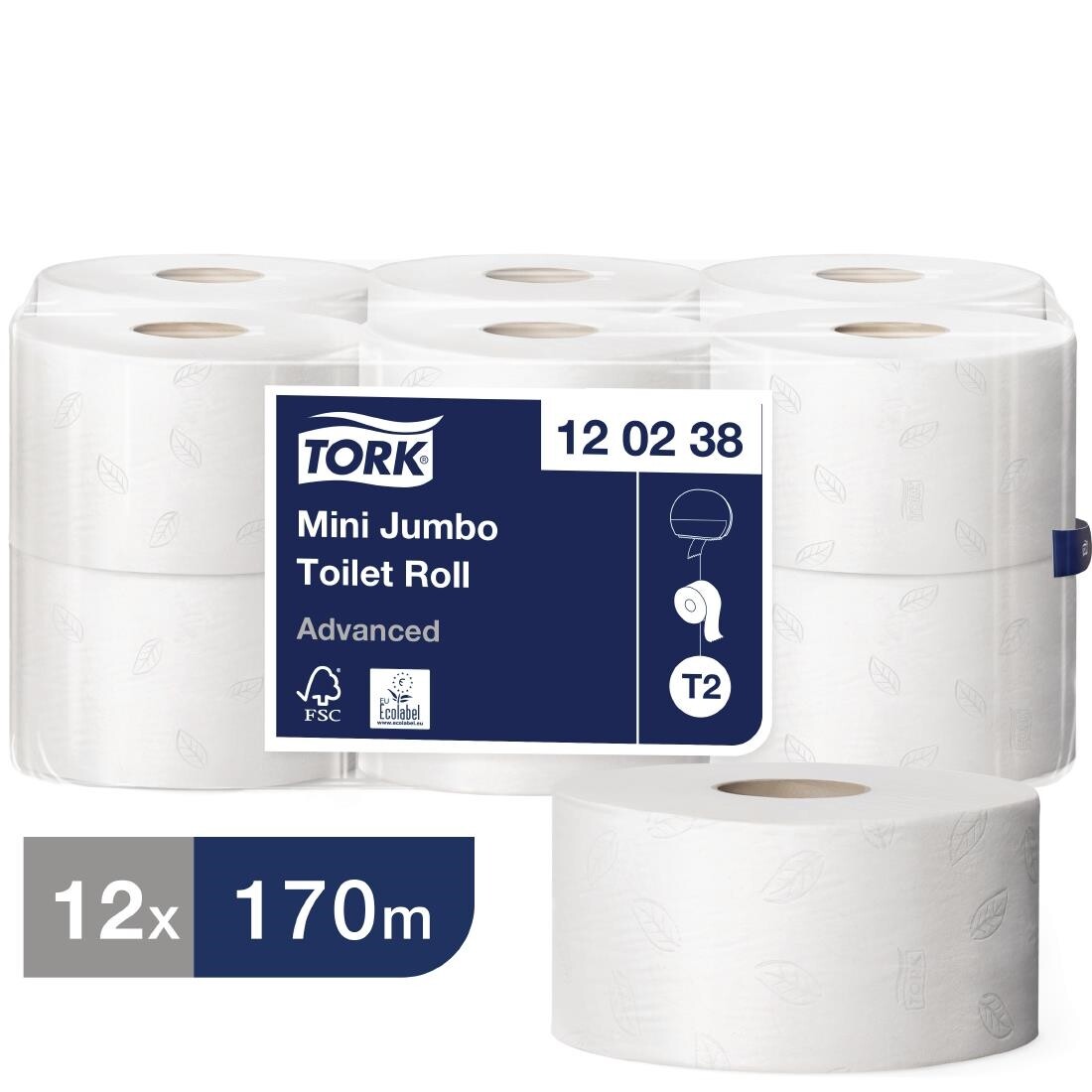 Tork Mini Jumbo Toilet Roll Refill 170m