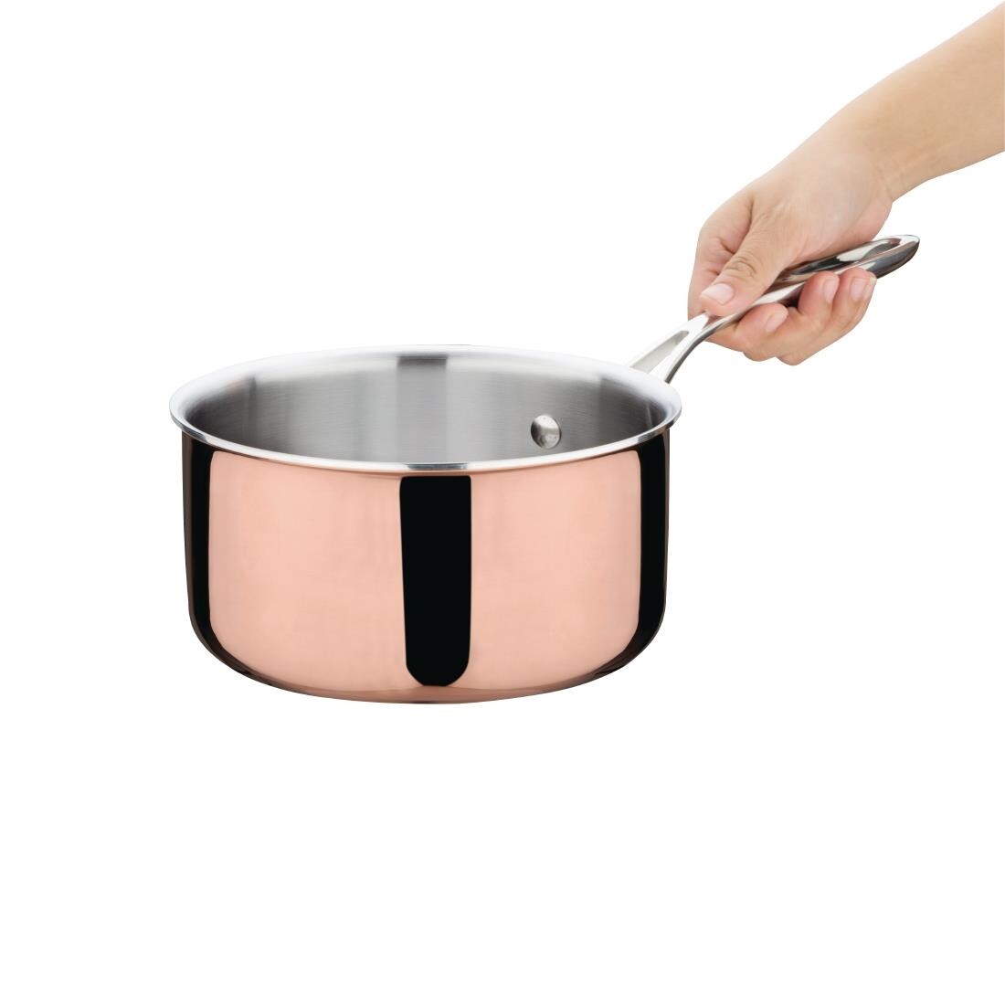 Vogue Tri Wall Copper Saucepan 180mm