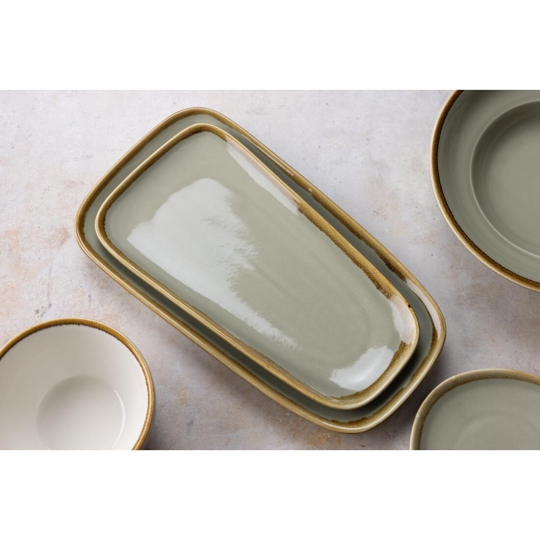 Olympia Kiln Platter Moss 295mm