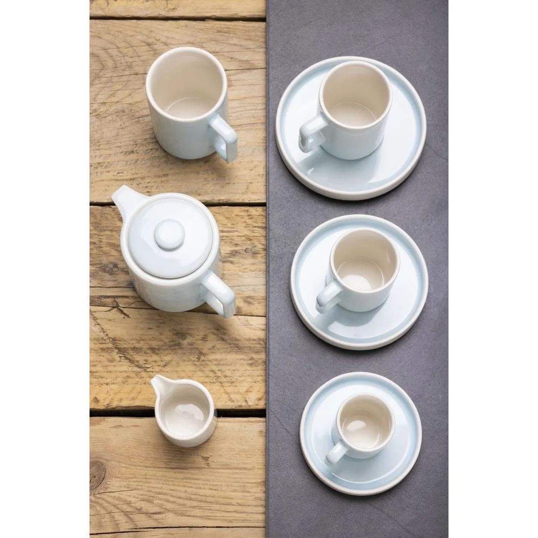 Olympia Fondant Saucers Aqua 155mm (6 Pack) - Image 2