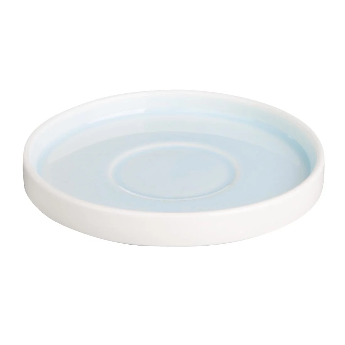 Olympia Fondant Saucers Aqua 155mm (6 Pack) - Image 1