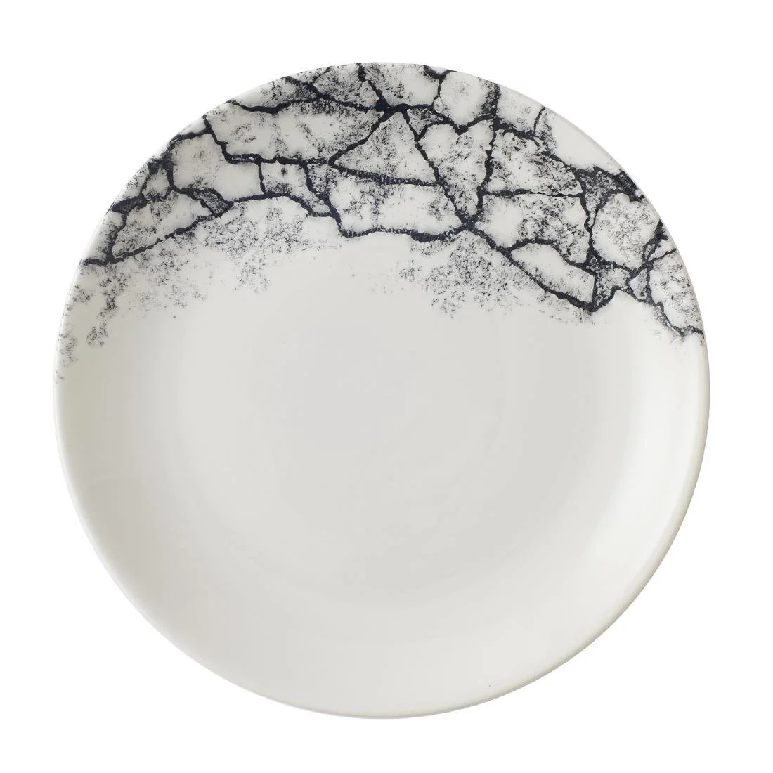 Churchill Kintsugi Accents Quartz Black Evolve Coupe Plates 165mm (12 Pack) - Image 1
