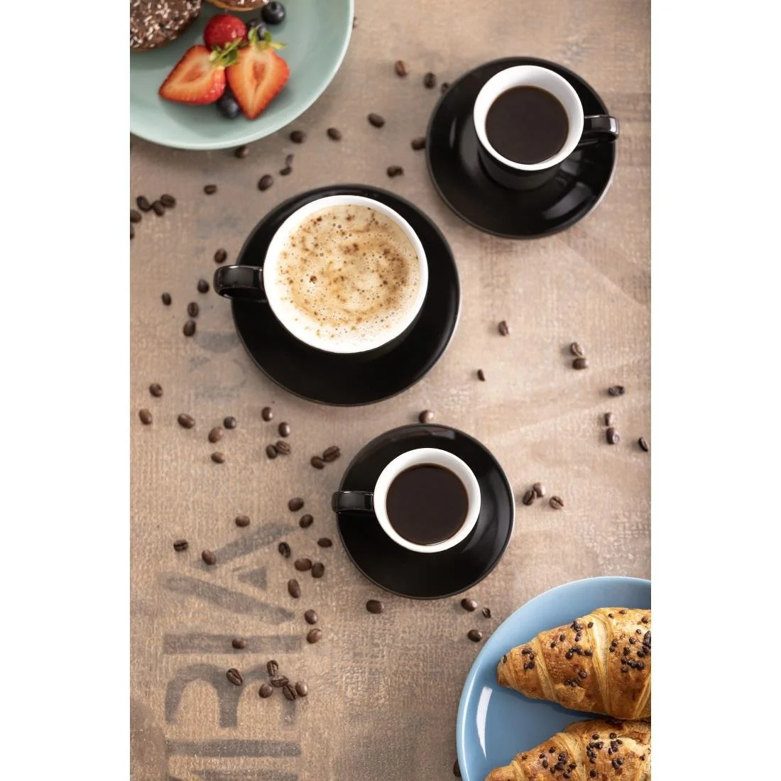 Olympia Cafe Cappuccino Cups Black 340ml (12 Pack) - Image 5