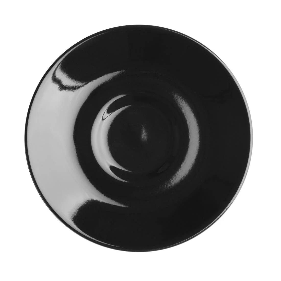 Olympia Cafe Espresso Saucers Black 116mm (12 Pack) - Image 1