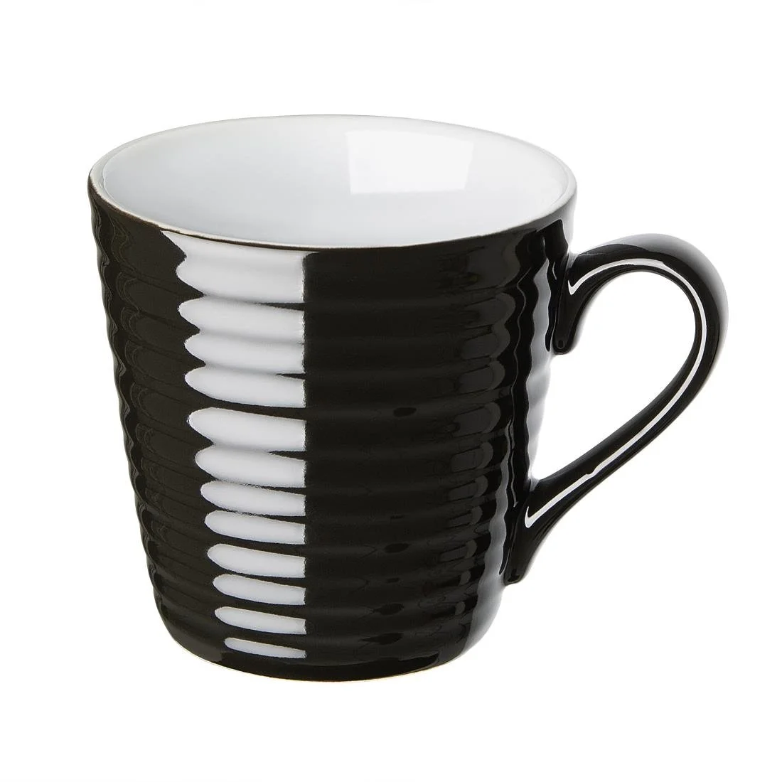 Olympia Cafe Aroma Mugs Black 340ml (6 Pack) - Image 1