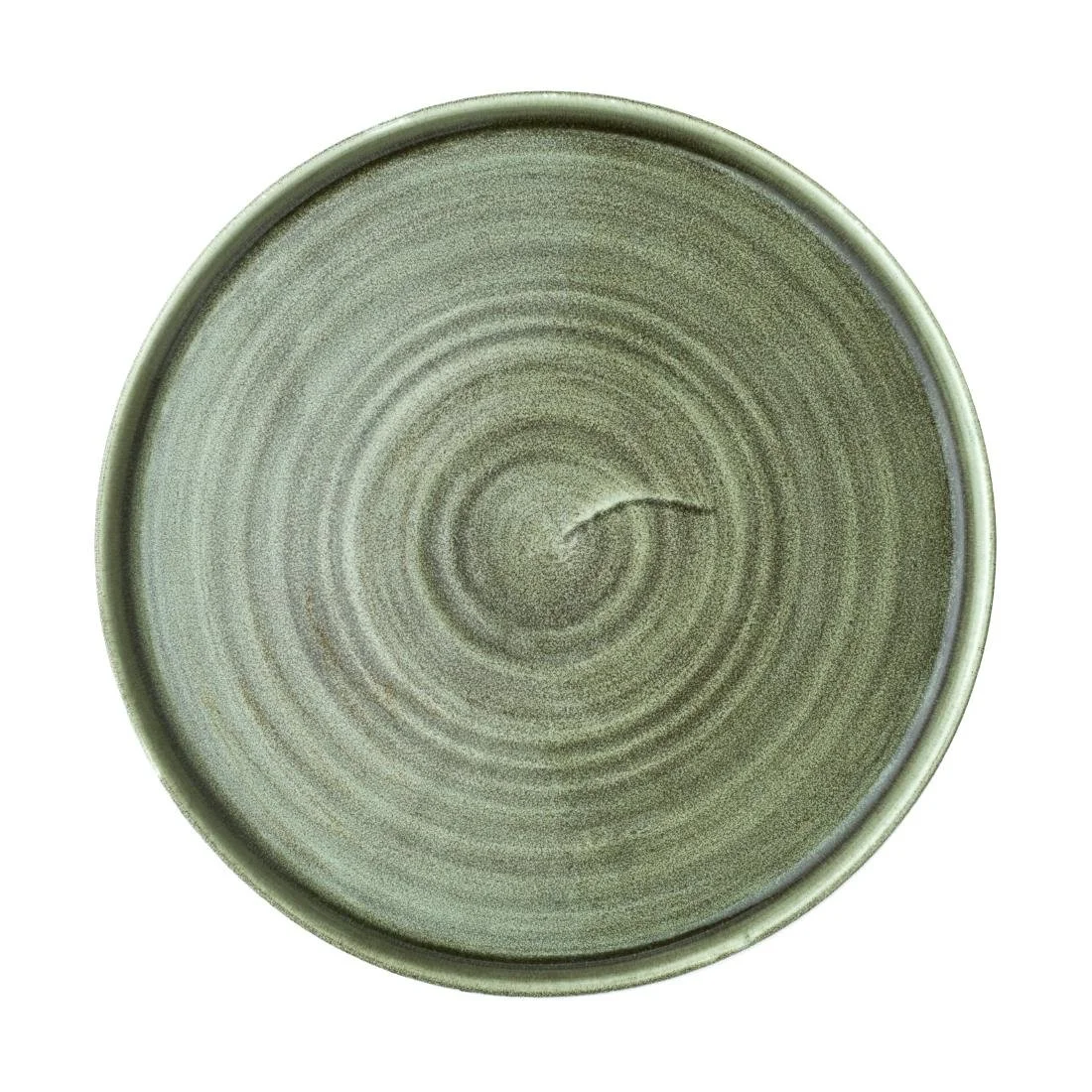 Churchill Stonecast Patina Walled Plates Burnished Green 260mm (6 Pack) - Image 1