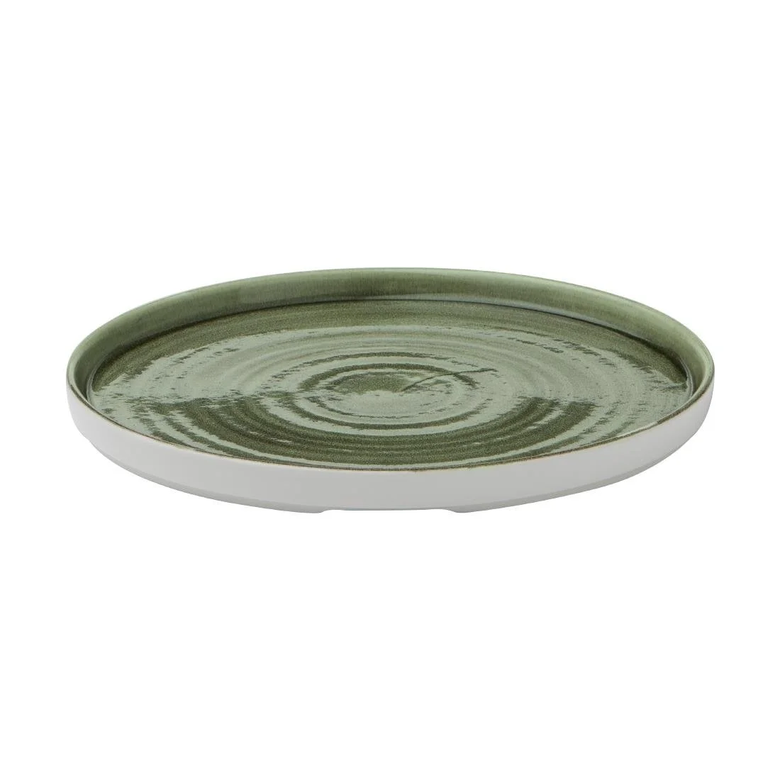 Churchill Stonecast Patina Walled Plates Burnished Green 260mm (6 Pack) - Image 3