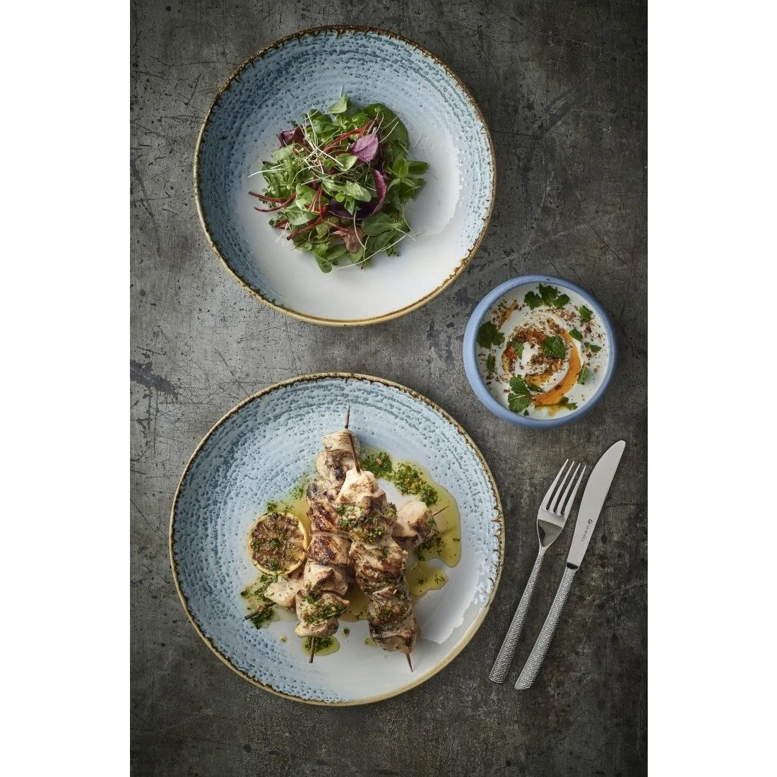 Churchill Homespun Accents Aquamarine Evolve Coupe Plates 165mm (12 Pack) - Image 2