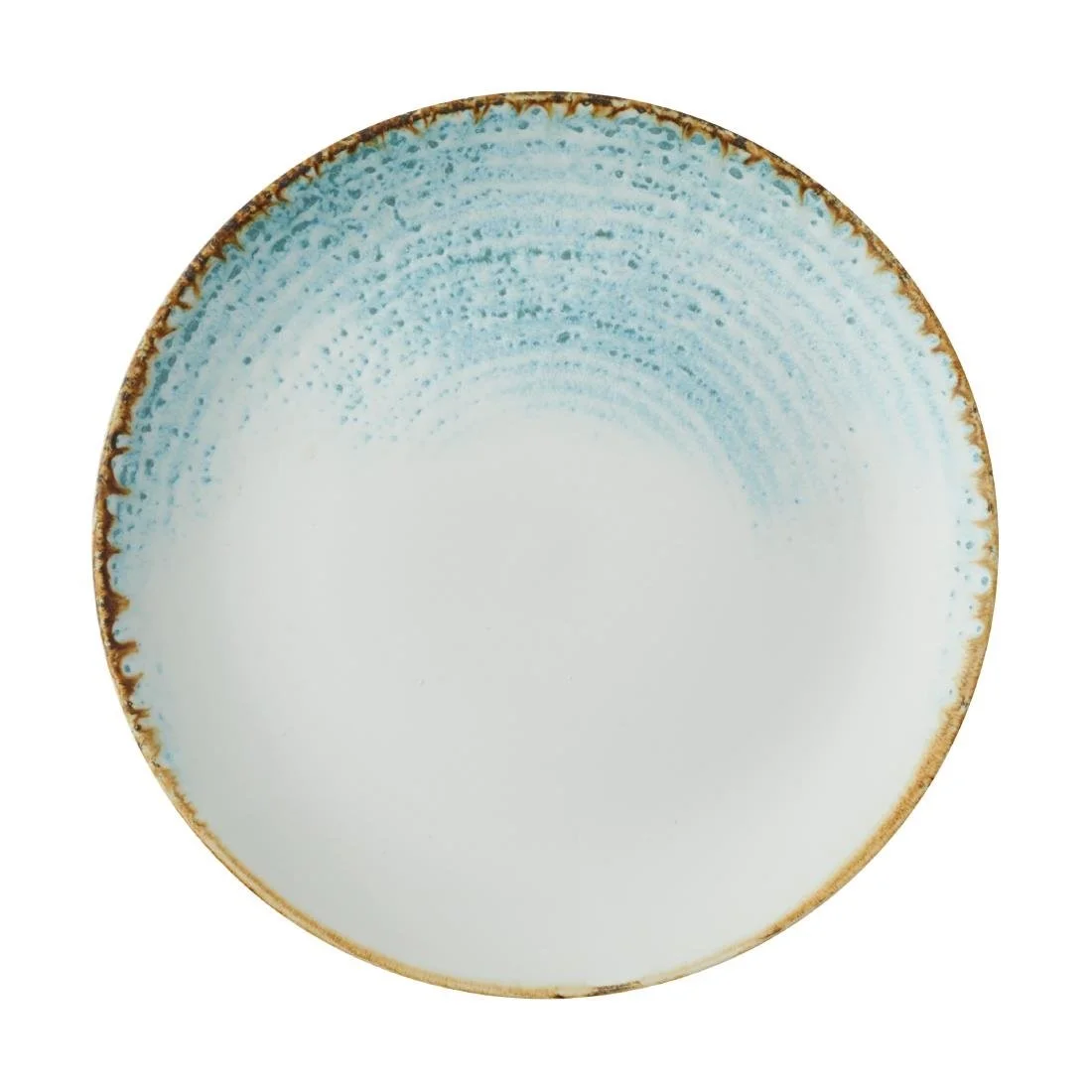 Churchill Homespun Accents Aquamarine Evolve Coupe Plates 165mm (12 Pack) - Image 1