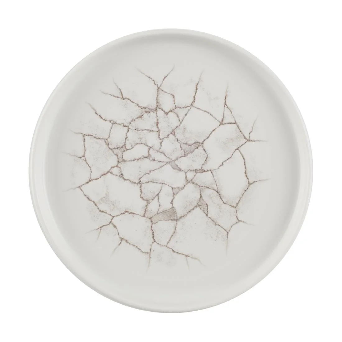 Churchill Studio Prints Kintsugi Agate Walled Plates Grey 220mm (6 Pack) - Image 1