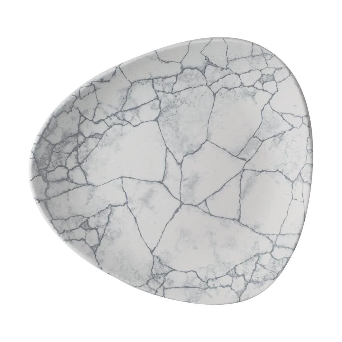 Churchill Studio Prints Kintsugi Pearl Grey Lotus Plates 254mm (12 Pack) - Image 1