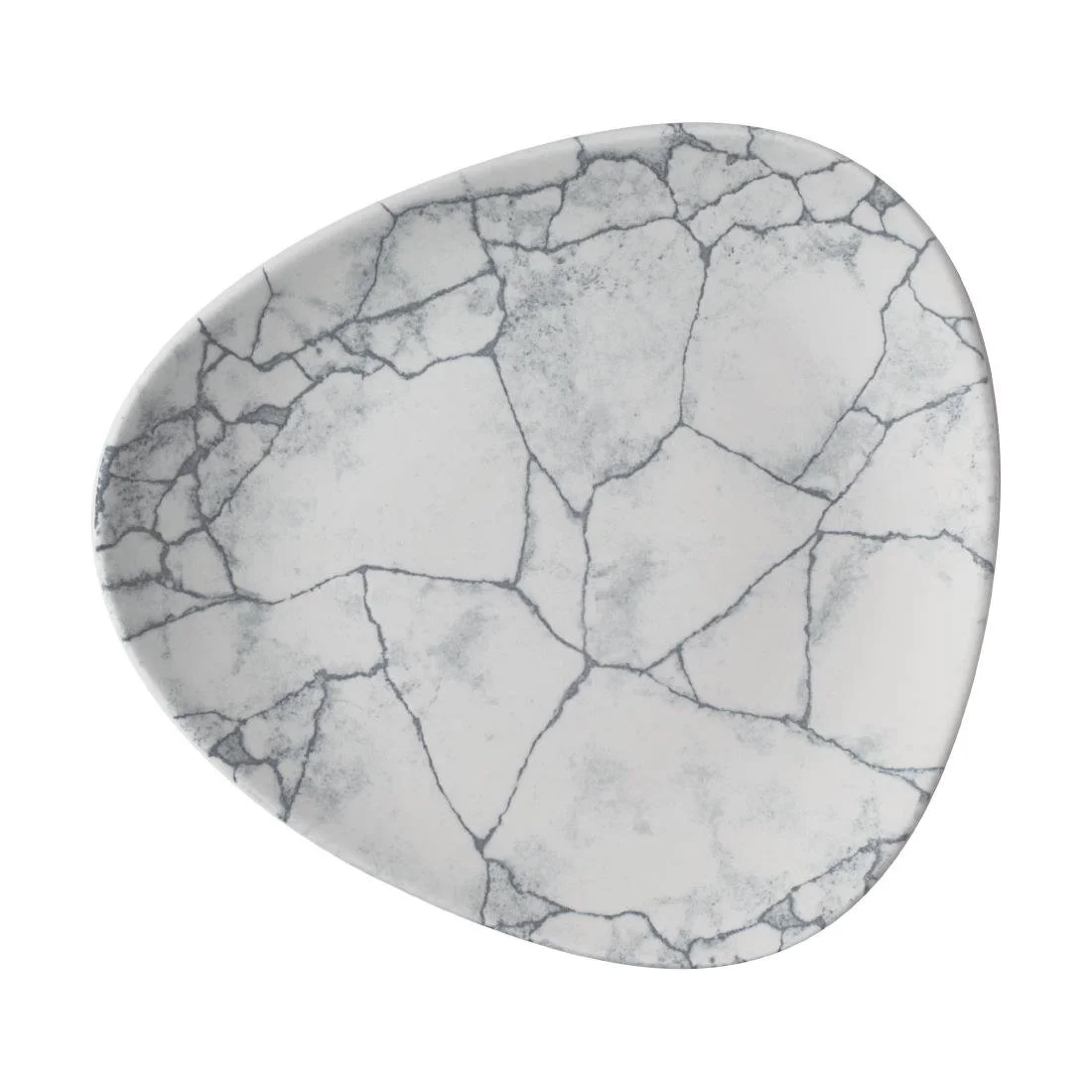 Churchill Studio Prints Kintsugi Pearl Grey Lotus Plates 228mm (12 Pack) - Image 1