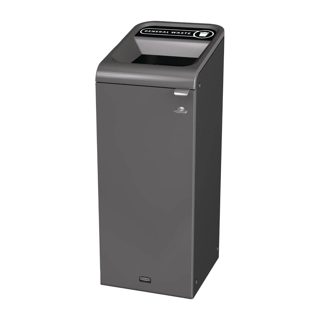 Rubbermaid Configure Container with General Waste Label Black - Image 1