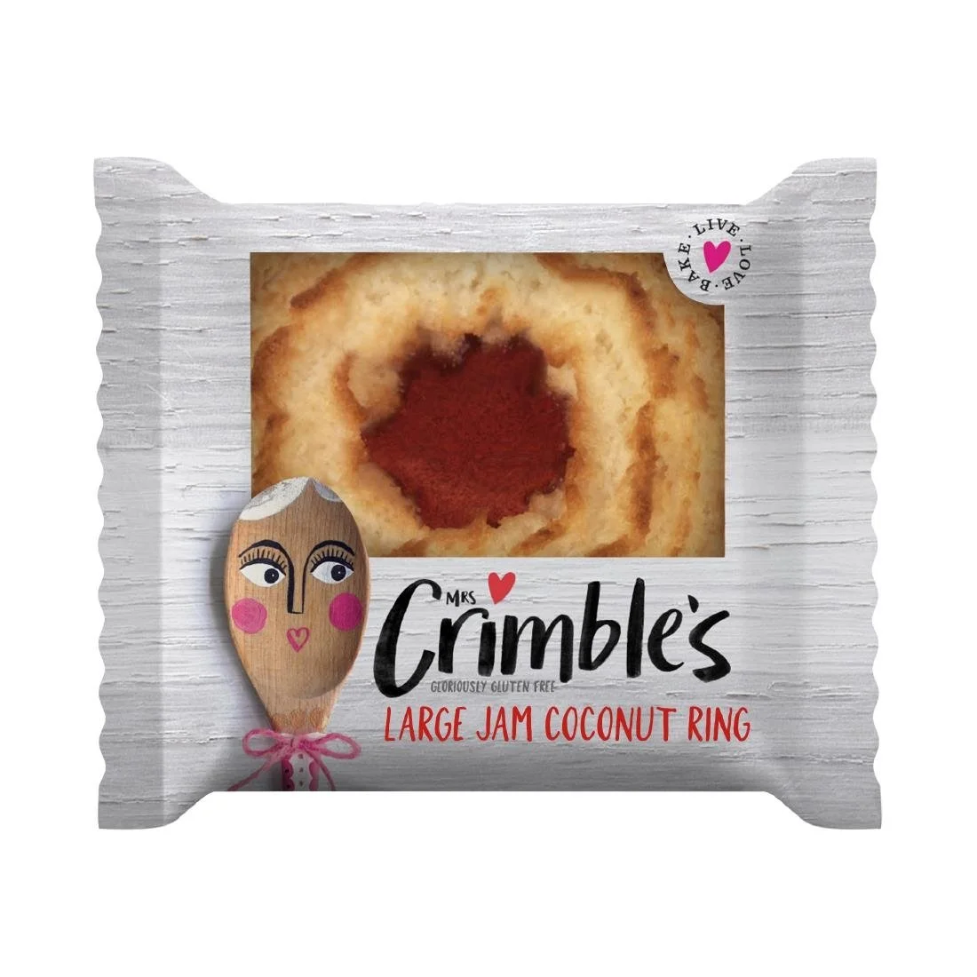 Mrs Crimble's Jam Coconut Ring Single Serve (24 Pack) - Image 1