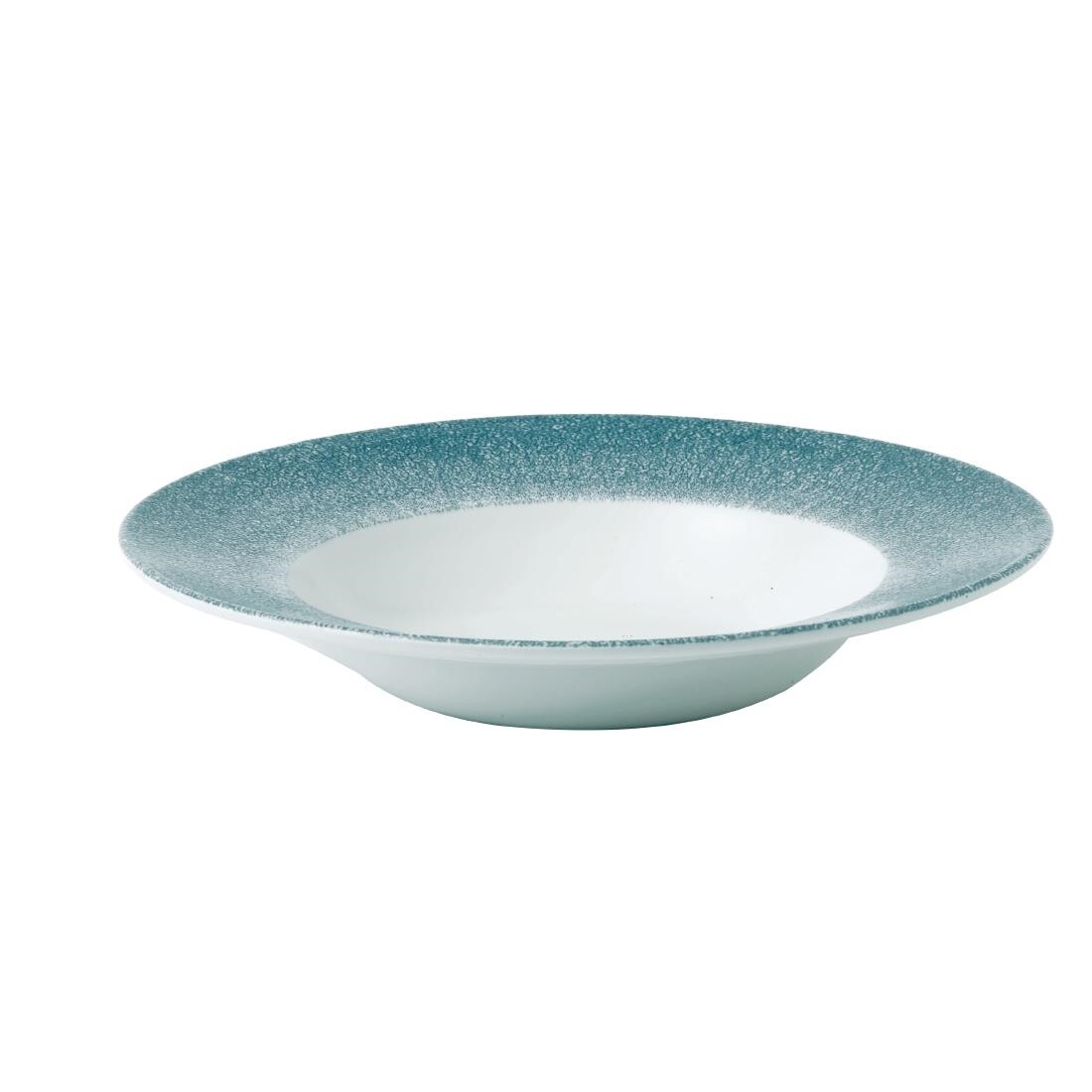 Churchill Studio Prints Raku Wide Rim Bowl Topaz Blue 280mm