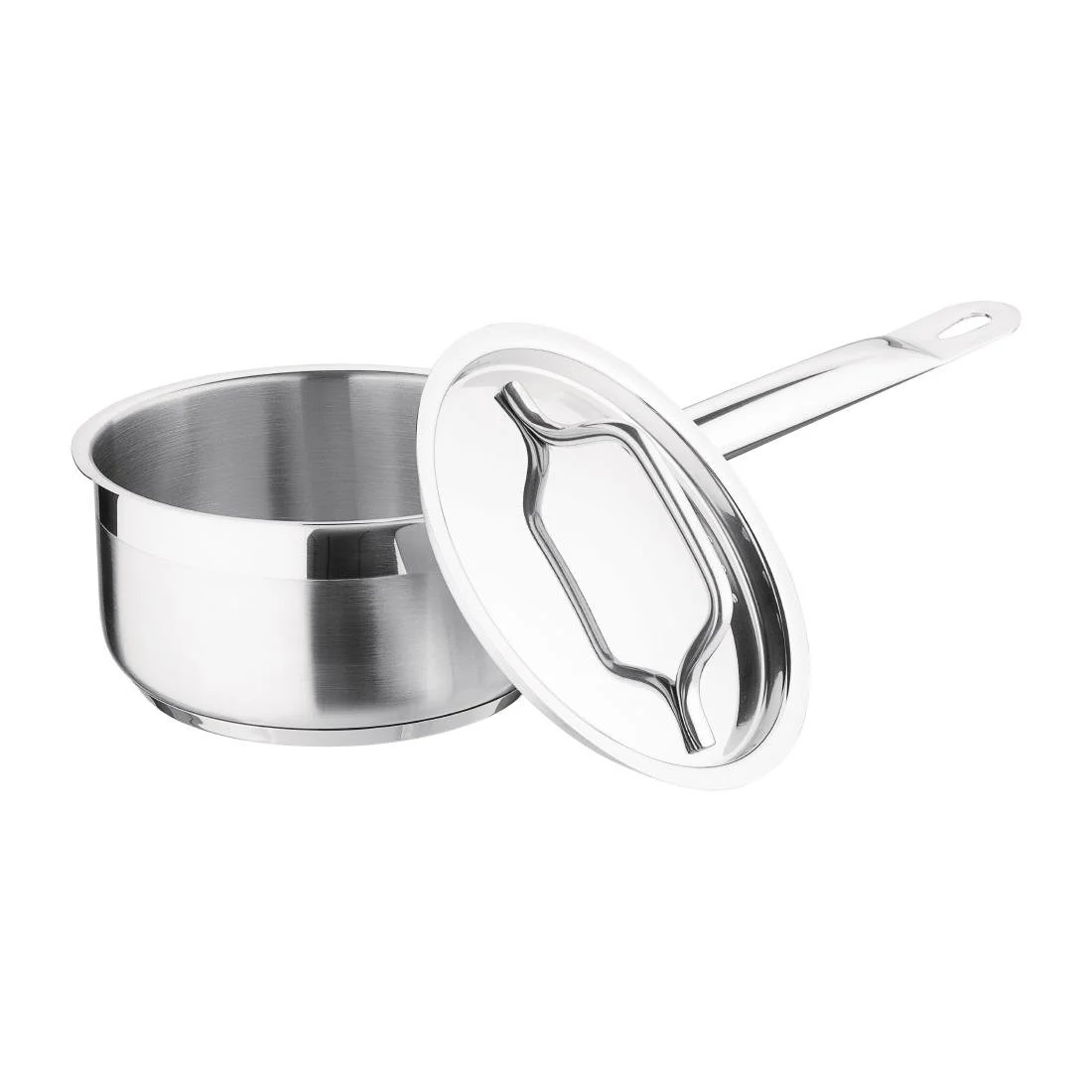 Nisbets Essentials Stainless Steel Saucepan with Lid 14cm - Image 4
