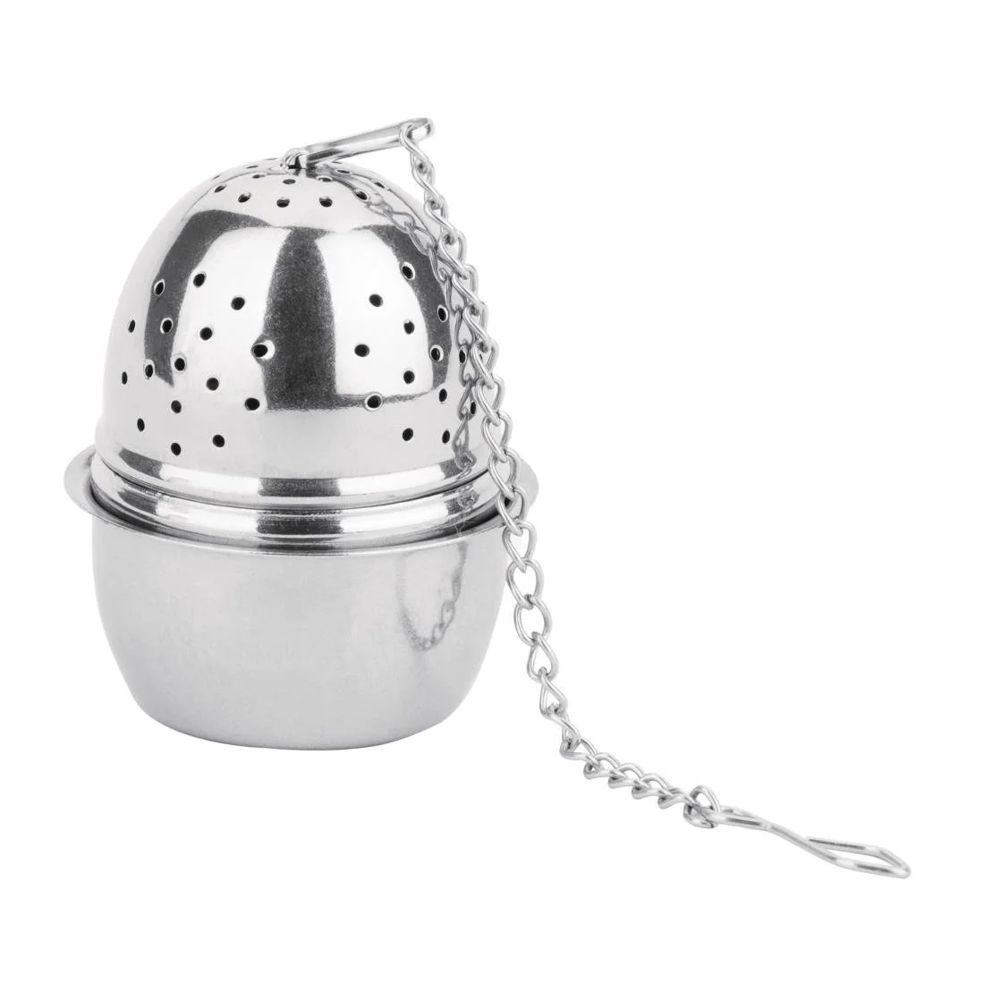 Olympia Oval Stainless Steel Tea Strainer 40(Ø) x 55(H)mm - Image 1