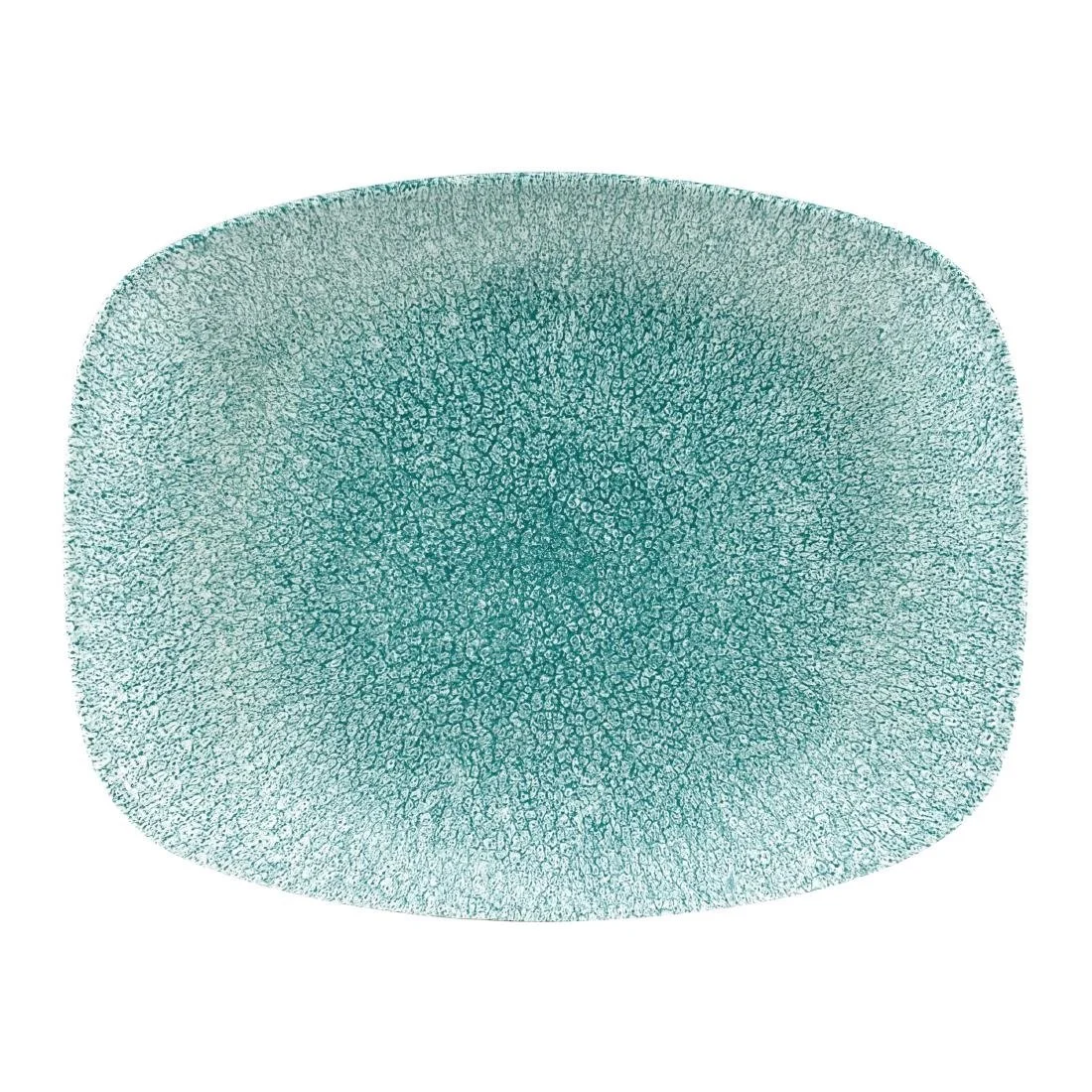 Churchill Raku Oblong Chef Plates Jade Green 202 x 261mm (12 Pack) - Image 1