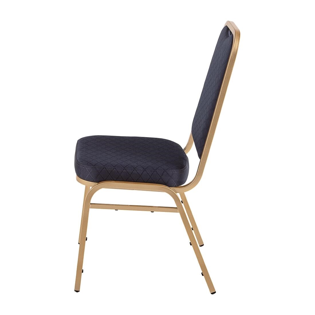 Bolero Squared Back Banquet Chair Blue (Pack of 4)