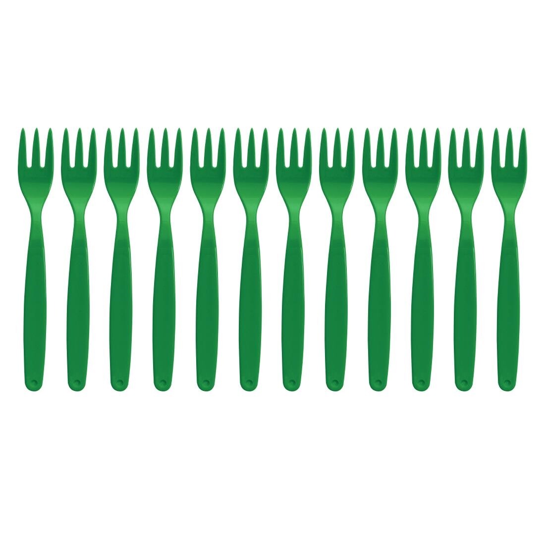 Polycarbonate Fork Green Kristallon