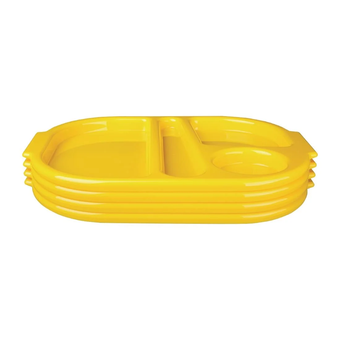Kristallon Plastic Food Compartment Tray Large Yellow