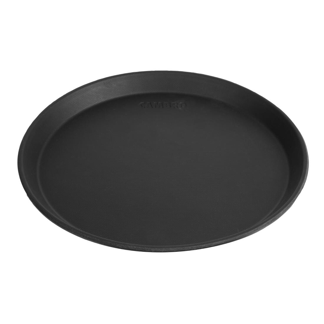 Cambro Fibreglass Round Non-Skid Tray Black 11in