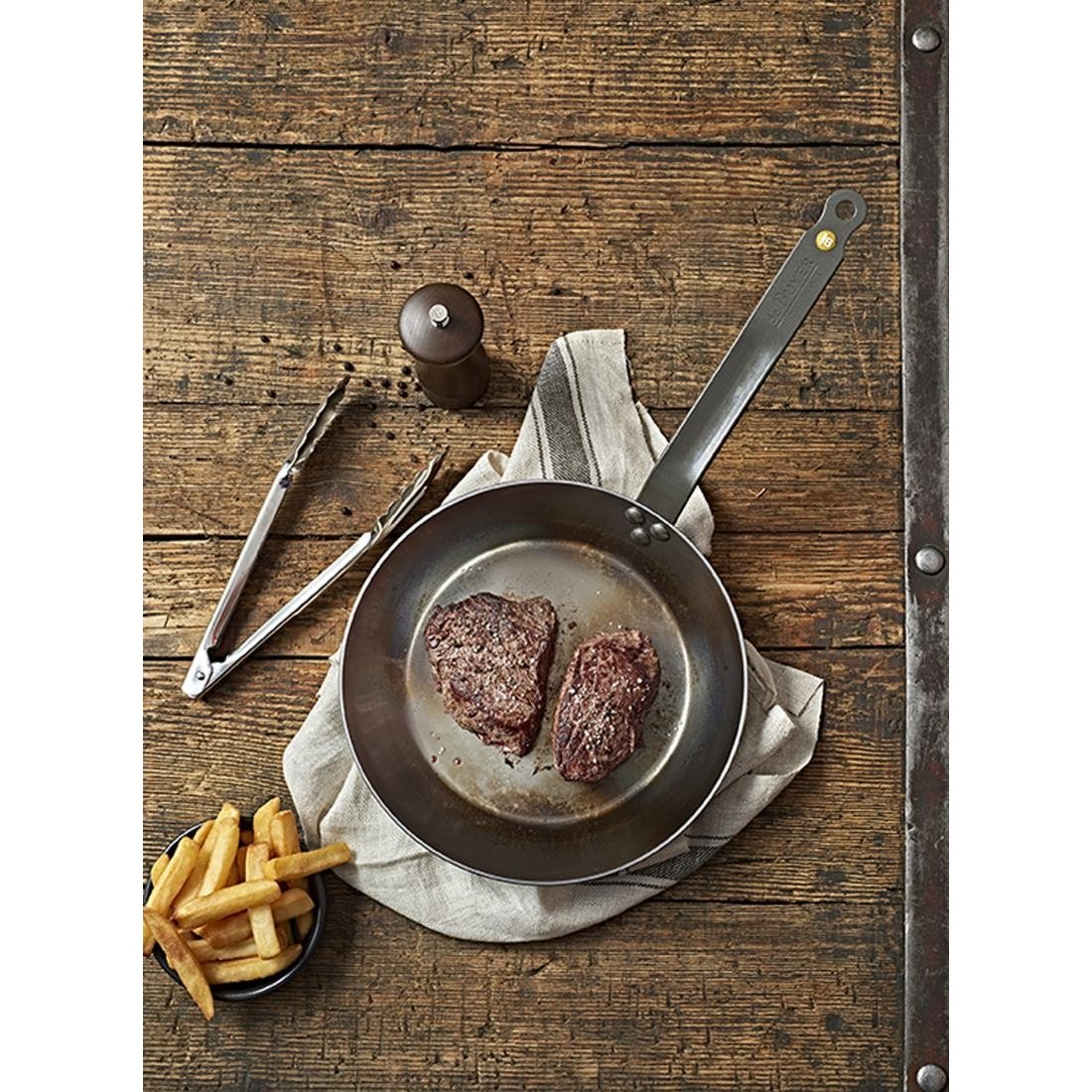 De Buyer Mineral B Black Iron Induction Frying Pan 280mm